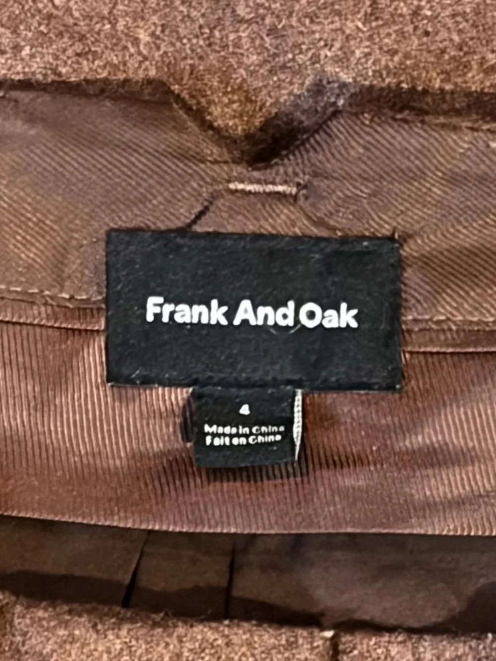 Frank & Oak Gertrude Brown Wool-Blend Wide Leg Tailored Pants Size 4 - Picture 6 of 8
